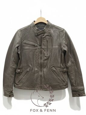 NWT G-Star Raw Havana Leather Biker Jacket Raven Moto Luxe Size L